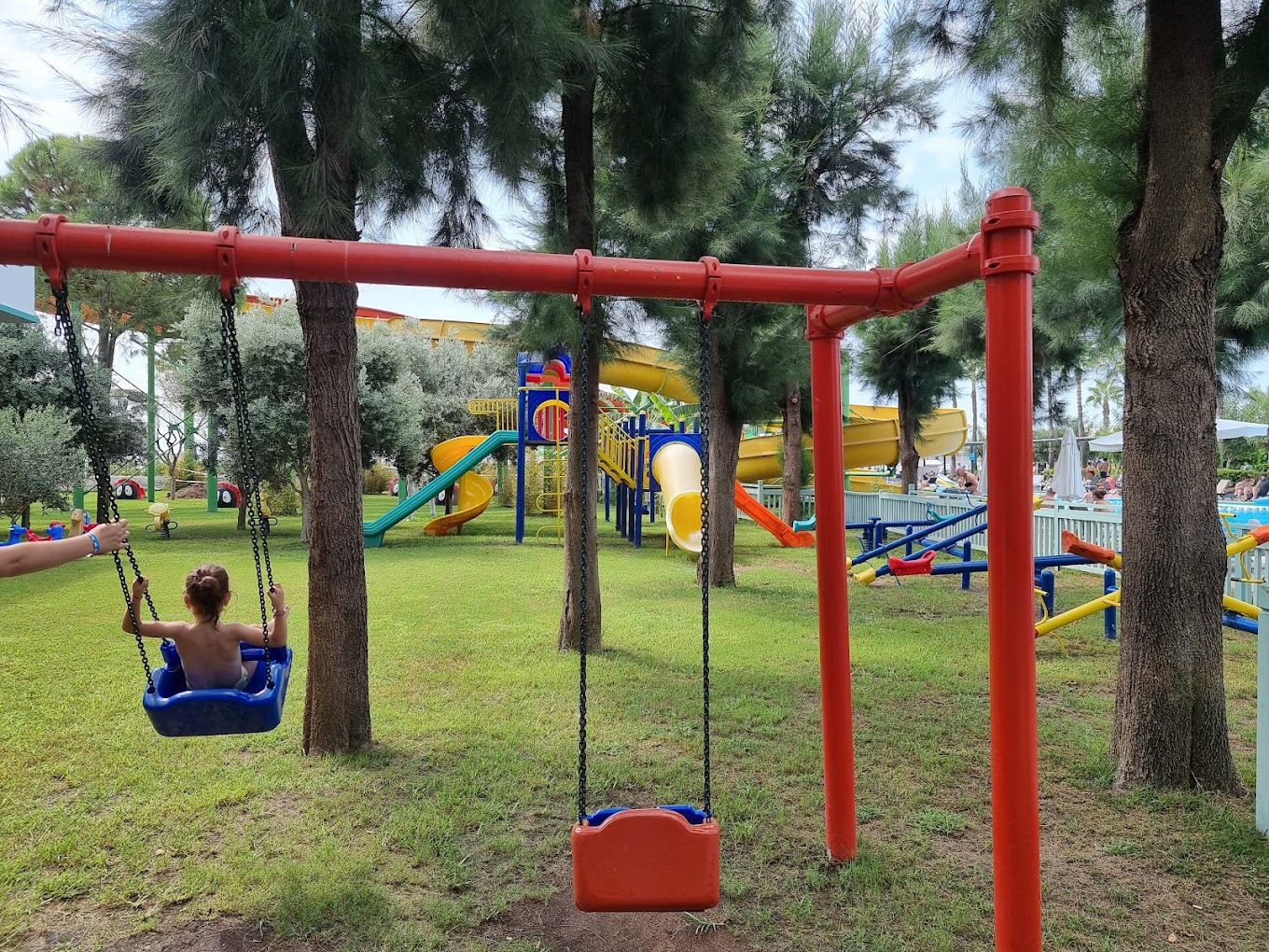 Neglected outdoor playground equipment