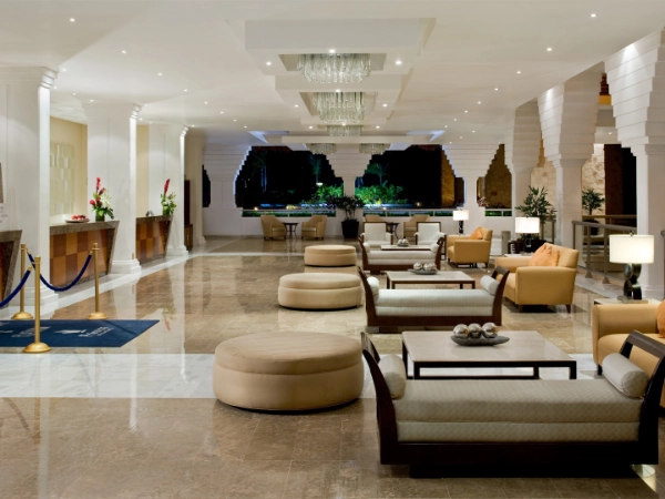Resort lobby and information area