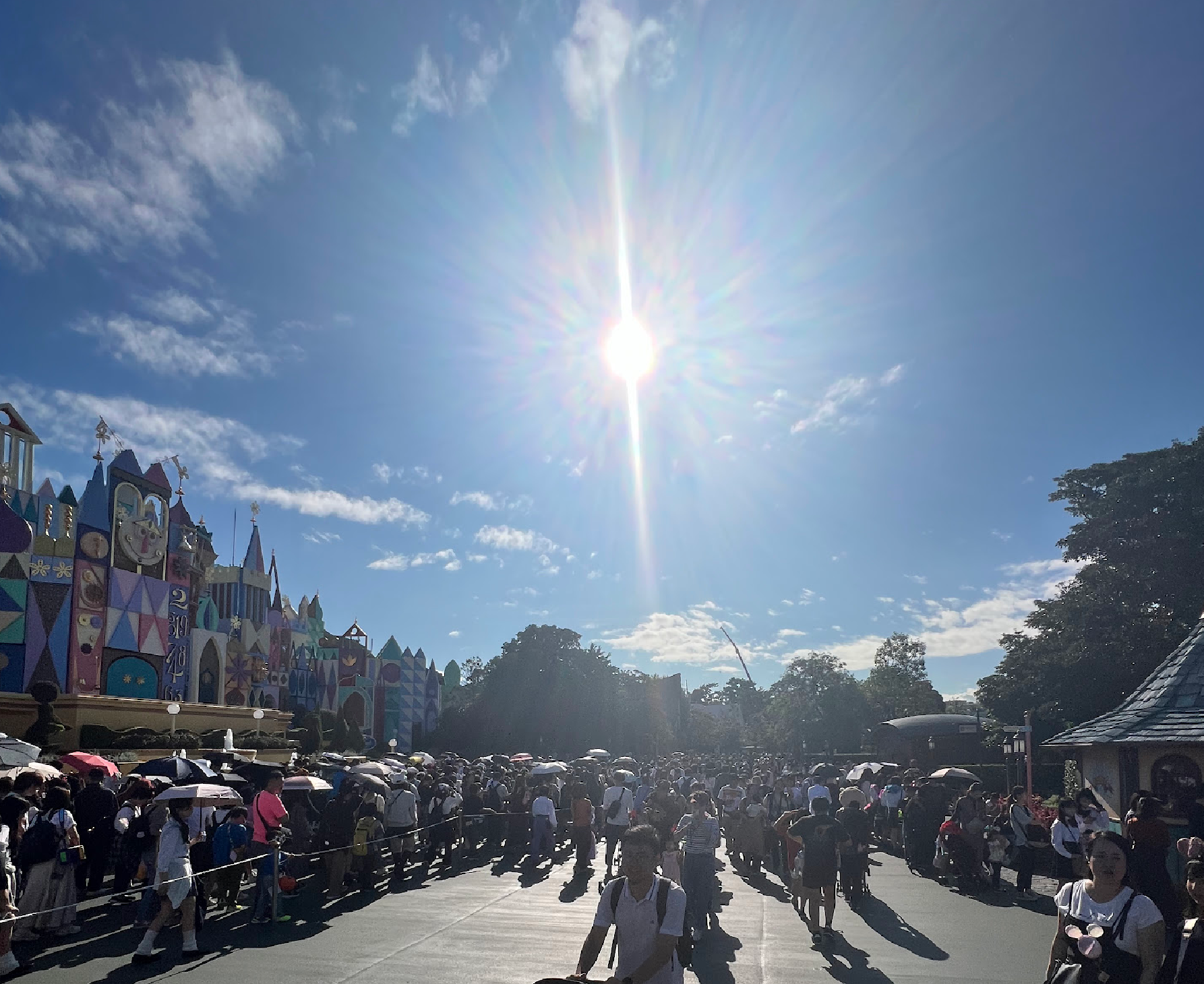 Massive queues for attractions at Tokyo Disneyland